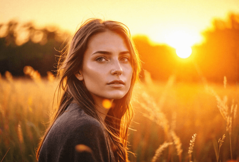 Skilled Photographer Capturing Stunning Outdoor Portraits During Golden Hour Sessions Beautifully